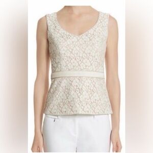 White House Black Market Cream Lace Blouse